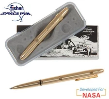 Fisher Space Pen #400GCL / Lacquered Brass - Gold Bullet Pen with Clip 