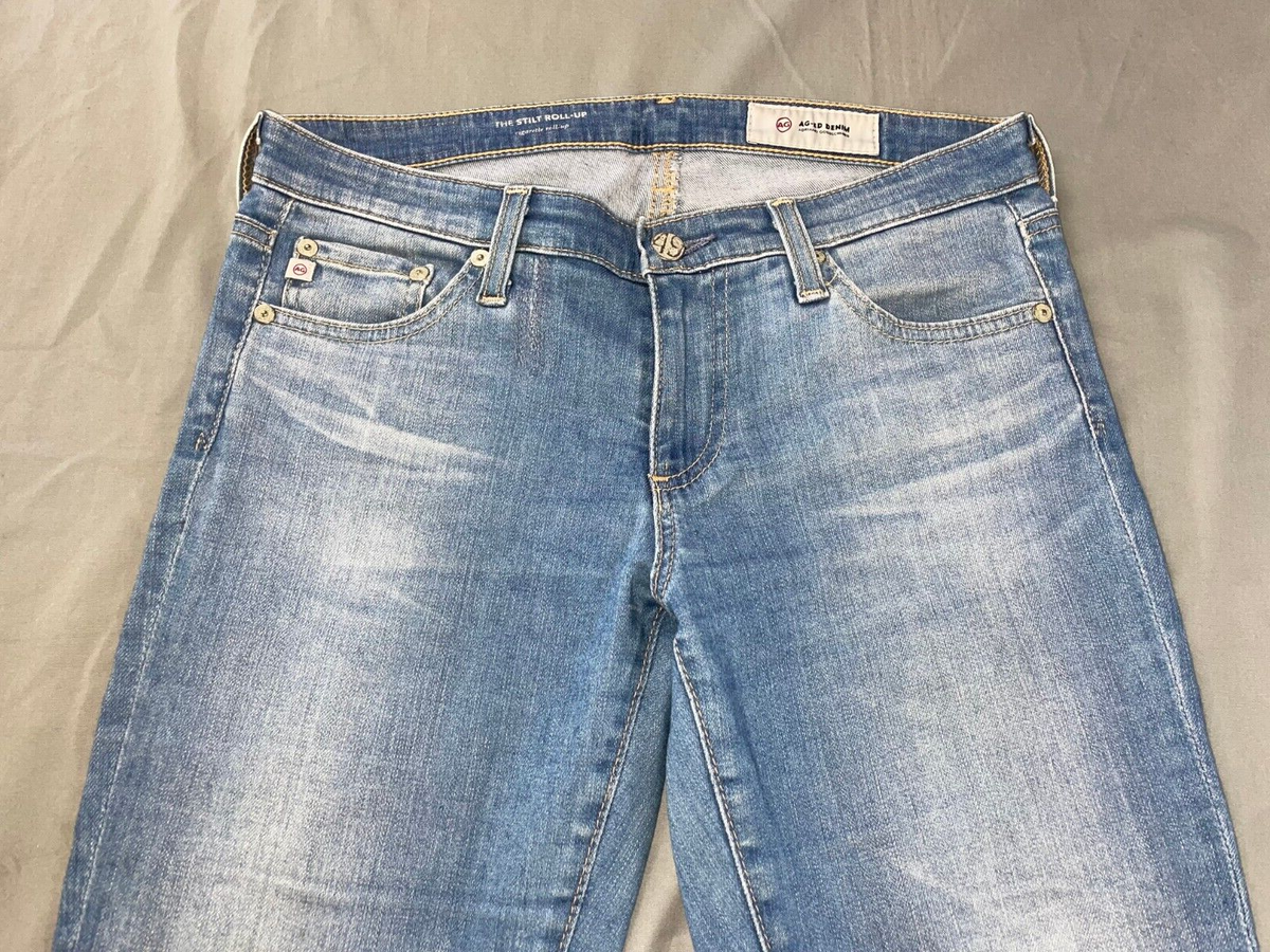 AG 'The Stilt Roll-Up' Cigarette Leg Lightweight Stretch Denim Jeans. 26,  GUC!!