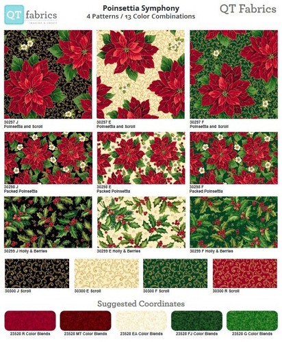 Steppen Schätze - Weihnachtsstern Symphonie - Stechpalme und Beeren Wald, Stoff BTY - Bild 3 von 6
