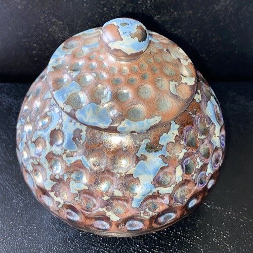 Ceramic Jar & Lid Copper Blue - Picture 22 of 24