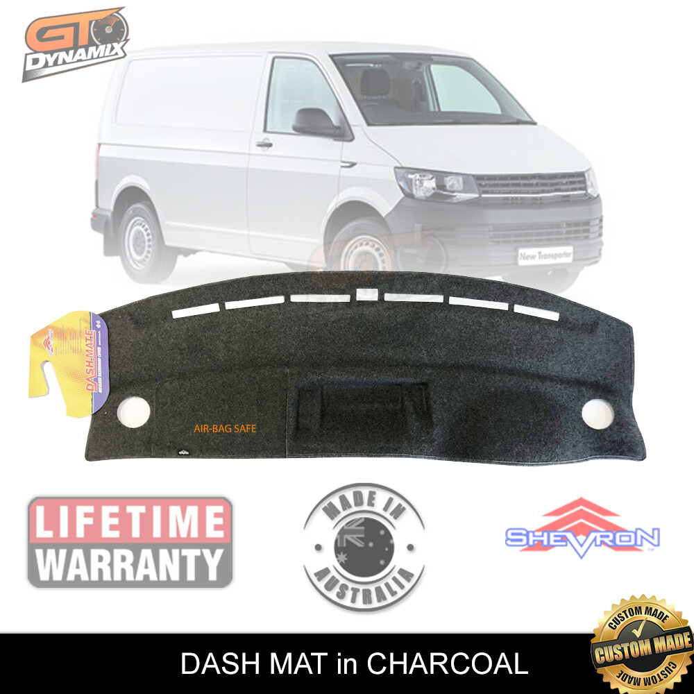 Charcoal Dash mat for VOLKSWAGEN Transporter T6 with Coin Tray 6 2015 19 DM1442