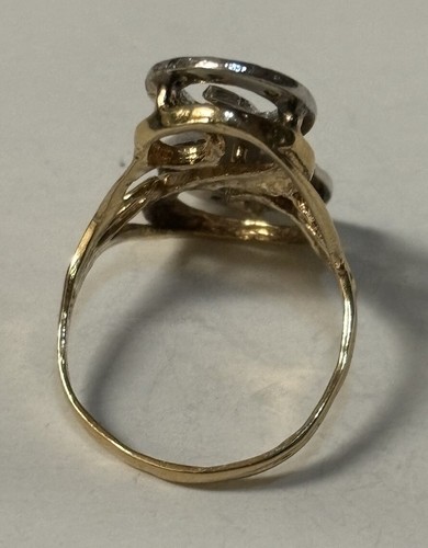 Anillo inicial S oro 14K con diamantes talla 6 - Imagen 3 de 7