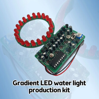 D4017 Ring Shaped Gradient 20 LED Water Lamp Flowing lights DIY Electronic Kit