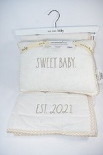 RAE DUNN BABY SWEET BABY EST. 2021 QUILT  PILLOW SET NWT