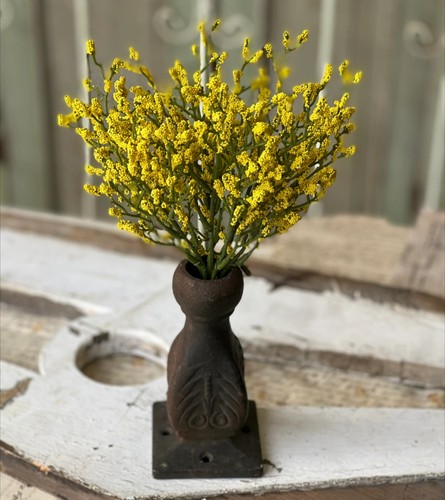 10" Yellow Array Astilbe Floral Pick Decor Accent