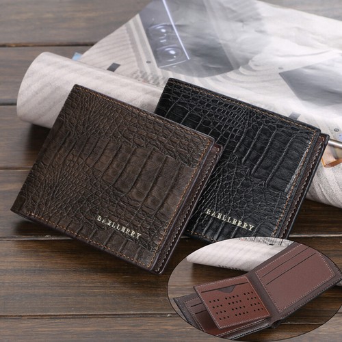 Bifold Leather Vintage Man's Wallet Credit Card Holder Purse Money Clip for Man