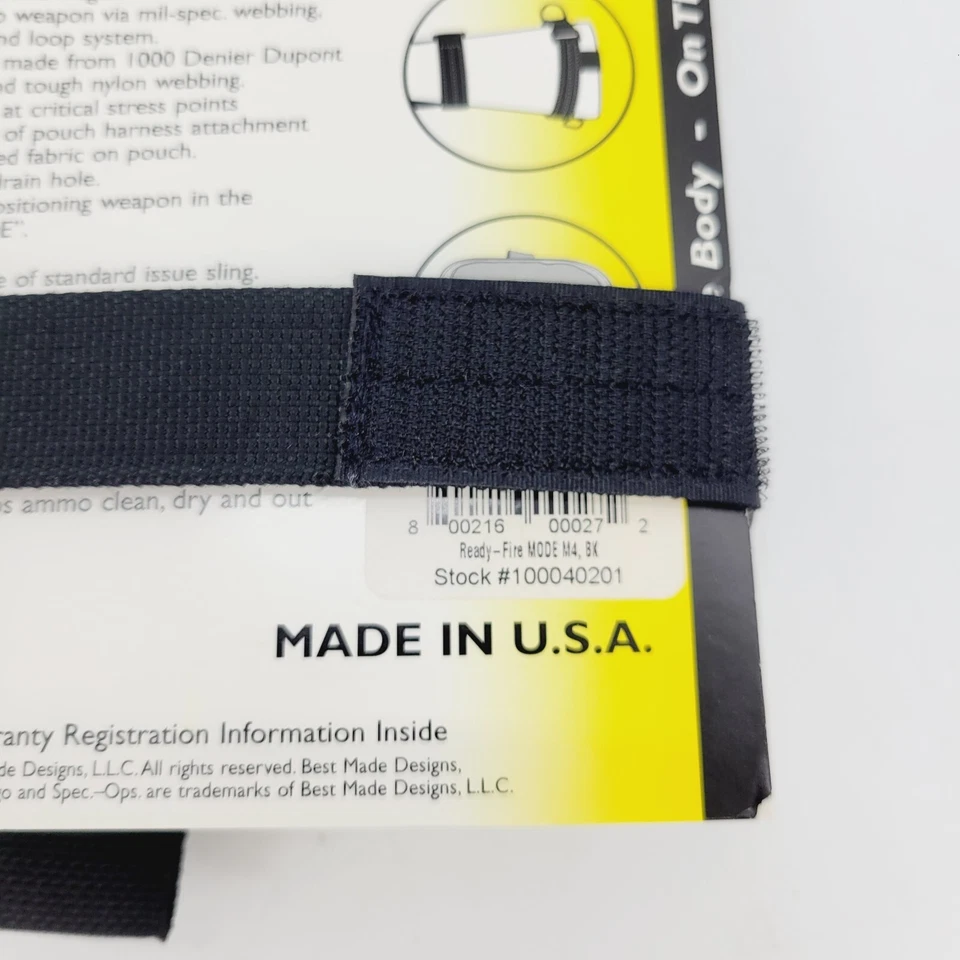 Spec-Ops Ready Fire Buttstock Ammunition Pouch Black Carbine Top Mount for Sling - Image 4 of 4