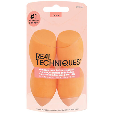 REAL TECHNOLOGIES 4 Wunder Teint Mischschwämme für natürlich aussehendes Finish