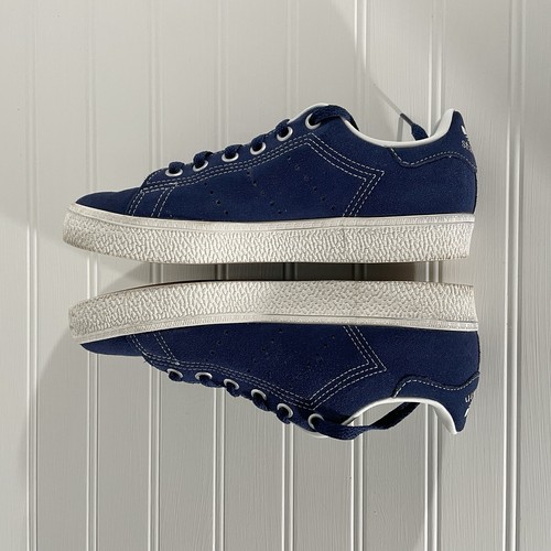 Adidas Stan Smith Originals Big Kids Size 5 Casual Shoe Dark Blue Suede Classic - Picture 10 of 14
