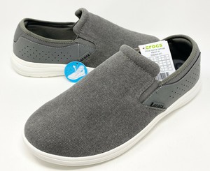 grey canvas slip on shoes