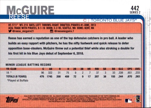 2019 Topps All-Star VARIANTE ARGENT #301 - #452 Choisissez votre propre JOUEUR D'ÉQUIPE FAV - Photo 289 sur 305