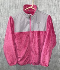 The North Face Girls Pink/Gray Fleece Full Zip Jacket Size XL
