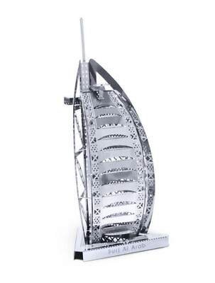 Metallmodell Burj Al Arab 3D Laser geschnitten gepresster Stahl Zum Selbermachen Modellbausatz Hobby Geschenk
