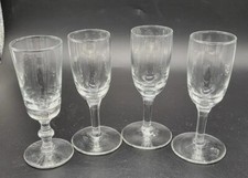 Clear Cordial Stemmed Glasses Set of 4 Footed 4 inches Tall Made in USA