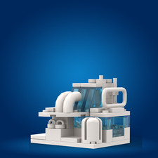 Lego moc "The Cold Factory",  Building Instructions