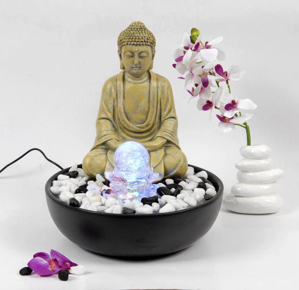 Hochwertiger Zimmerbrunnen im Buddha -Stil und LED Beleuchtung LR2811C - Bild 1 von 1