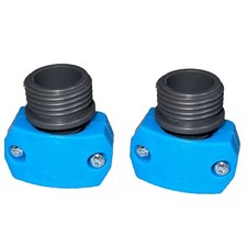 2 Pack Garden HOSE MENDER CLAMP Repair 5/8 or 3/4 Male