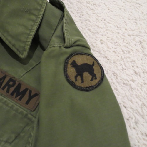 VINTAGE Feldjacke mittelgrün Militär Mantel Combat Army 60er 70er USA - Bild 4 von 10