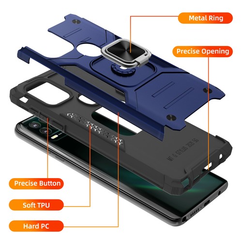 For Motorola Moto G Stylus 5G 2021 Case Ring Stand Armor Cover +Screen Protector - Picture 16 of 56