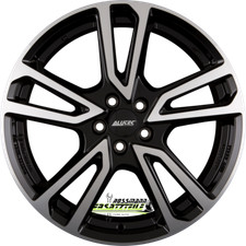 4x Alutec Tormenta diamant-schwarz frontpoliert 8x19 ET38 - LK5/112 ML66.5 Felge