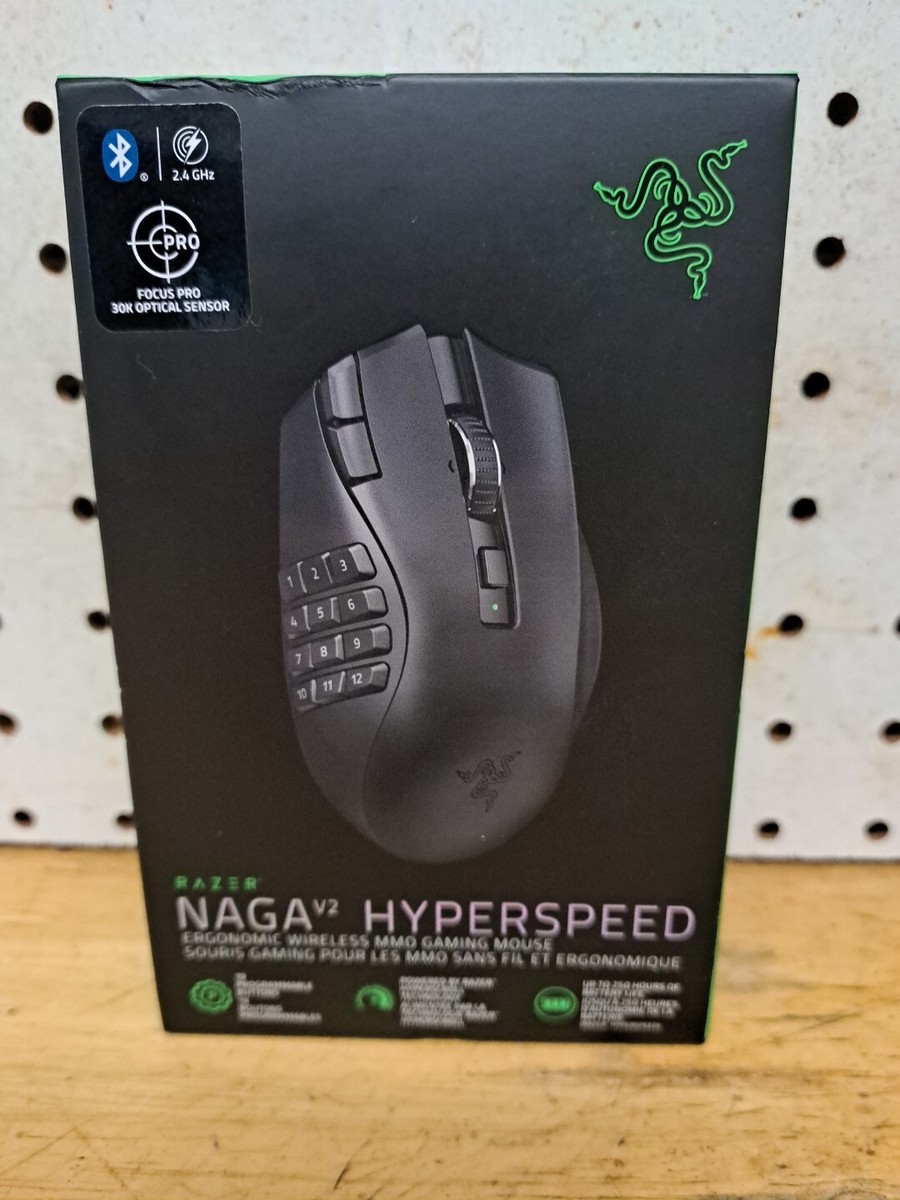Razer - Naga V2 HyperSpeed MMO Wireless Optical Gaming Mouse