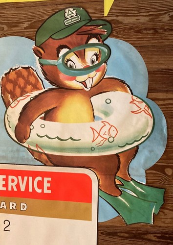 Org 1960s LARGE Cities Service Bay Window Posters Signs Eager Beaver Credit Card - Picture 6 of 24