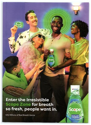 2022 Scope Outlast Print Ad, Irresistible Zone for Breath Fresh People Want In