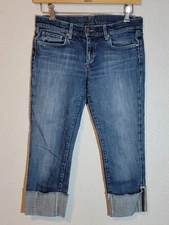 joes capri jeans womens size 28 (actual 30) best friend rolled cuff blue