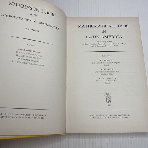 Studies In Logic Volume 99 Mathematical Logic In Latin America Hardcover - Picture 5 of 11