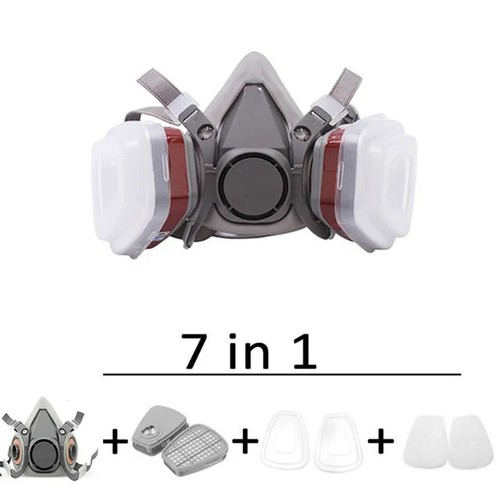 7in1/16in1 Dust Gas Respirator Half Face Dust Mask Painting Spraying Gas Filter - Picture 18 of 21