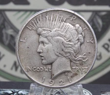 1921 "P" Peace SILVER Dollar "HIGH RELIEF" $1 #EC4 **KEY DATE** ECC&C, Inc.