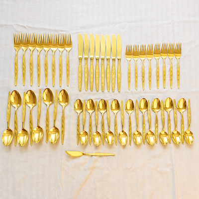 Stanley Roberts AUTUMN LEAVES Stainless Flatware 51 Pc Service 8 + Extras