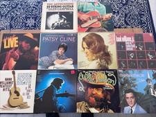 10 LP vtg country lot Willie Nelson Johnny Cash Patsy Cline sealed Elvis, Hank W