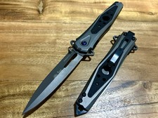 8.75 G10 Black Tactical EDC Spring Assisted Open Blade Folding Pocket Knife