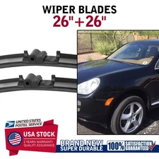 Durable Windshield Front Wiper Blades Pair 26" & 26" For Volkswagen Touareg