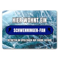 Hier Wohnt Ein Schwenningen-Fan FußMatte In 35X50 Cm Ohne Rand Mit Eishallen