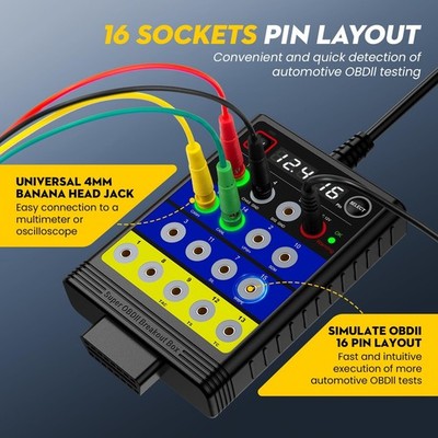 CAN Tester Box Pin Settings Diagnostic Tool OBD II / CAN BUS Breakout Box BX100