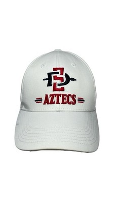 San Diego State University SDSU Aztecs Snapback Hat White Red Adjustable