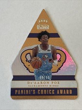 2017-18 Panini Crown Royale Panini's Choice Awards Die Cut 99 De'Aaron Fox PC-41