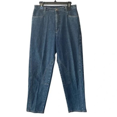 Ulla Popken 90s Mom Jeans Women s 12/14 Blue Denim Slim Fit Retro High Waisted 