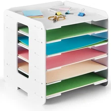 6-Tier 12x12 Stackable Paper Trays File Organizer for Desk Paper Holder