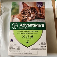 Advantage II Large Cat Over 9 lbs Flea Treatment 6 Doses New
