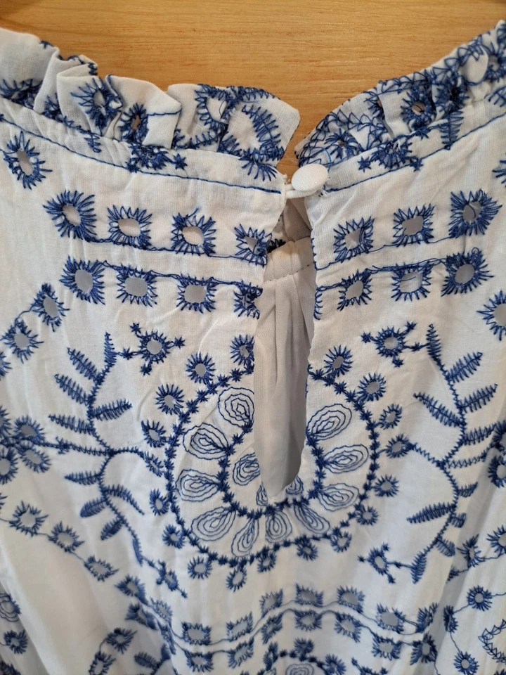 Maxi Vestido Hayden Los Angeles Para Mujer 1XL Bordado Manga Festoneada NUEVO Boho Foto 4 de 4