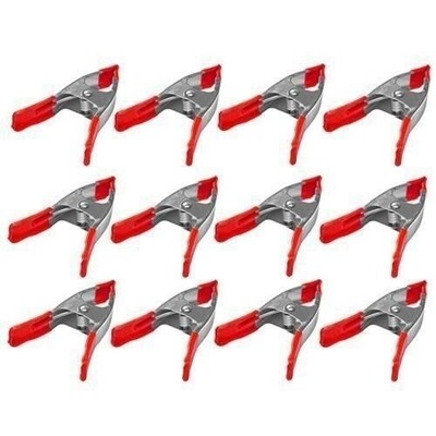 12 Pcs 6'' inch Metal Spring Clamps w/ Rubber Tips Tool Large Clips Lot 12 Steel