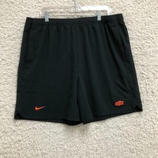 Nike Oklahoma State Cowboys Shorts 2XL Adult Black Dri Fit Swoosh Athletic Mens