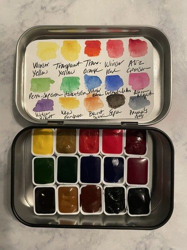 Winsor & Newton Professional Watercolor Quarter Pan Sample Set Of 15 Colors