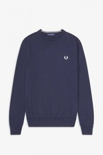 Fred Perry Maglione Girocollo Classico Blu - Taglia XL Abbigliamento Uomo