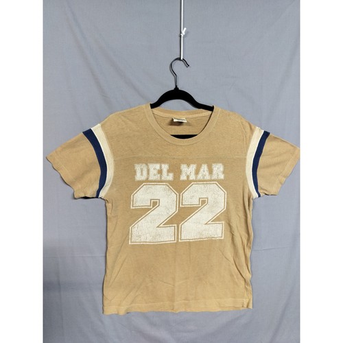 Hollister Co T Shirt Mens Md Tan Del Mar 22  Football ringer vintage