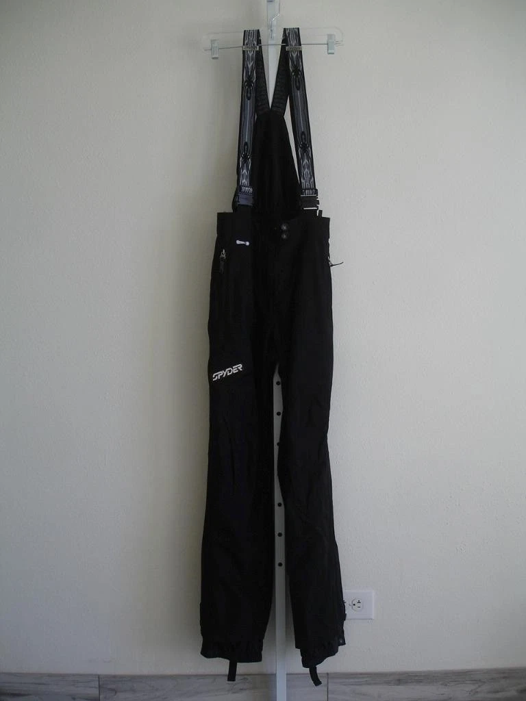 Women's sz 6 Spyder XT Terrain Bib Overall Ski Pants Tear Away Black Waterproof