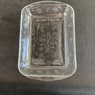 Vtg Anchor Hocking SAVANNAH Clear Floral Glass Baking Dish 9"x13"